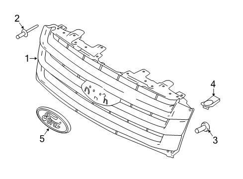 2015 Ford Expedition Grille & Components Diagram