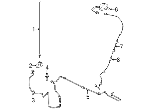 2014 Ford F-150 Antenna & Radio Diagram 1 - Thumbnail