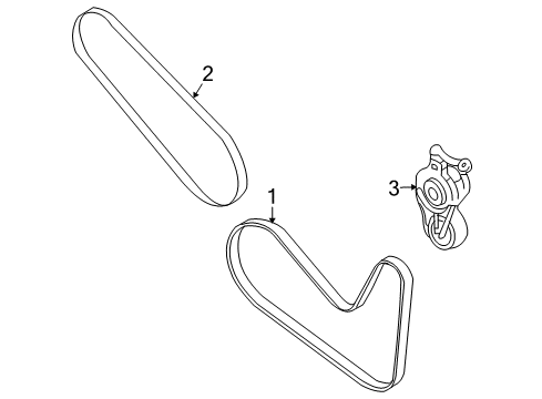 2009 Ford Taurus V-Belt Diagram for 7T4Z-8620-D