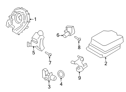 2017 Ford Escape Air Bag Components Diagram 2 - Thumbnail