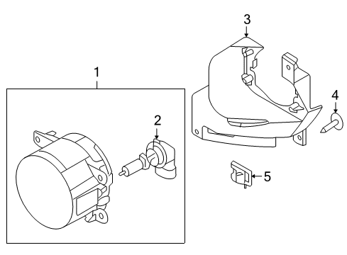 2009 Ford Taurus X Bracket - Fog Lamp Diagram for 8F9Z-15266-A