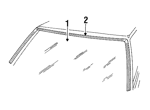 1995 Mercury Sable Windshield Glass Diagram for F5DZ-5403100-A