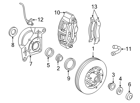 2002 Ford Expedition Hub Assembly - Wheel Diagram for 6L1Z-1104-D