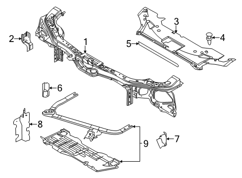 2012 Ford Mustang Radiator Support Diagram 4 - Thumbnail