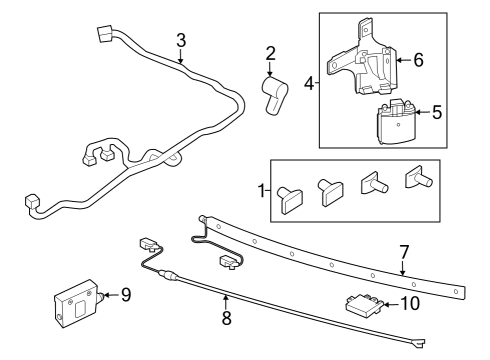 2021 Ford Explorer Electrical Components - Rear Bumper Diagram 7 - Thumbnail