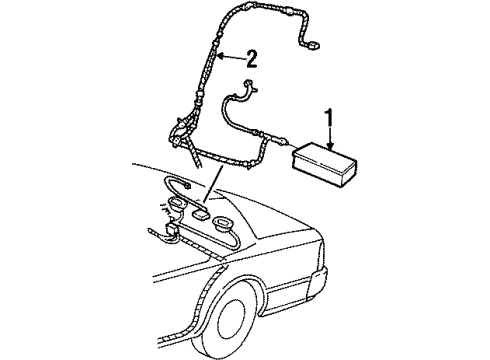 2001 Lincoln Town Car Cable Assembly - Extension Diagram for YW1Z-18812-AA