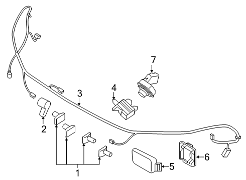 2020 Ford Explorer WIRE - PARKING DISTANCE AID SE Diagram for M1MZ-15K867-D