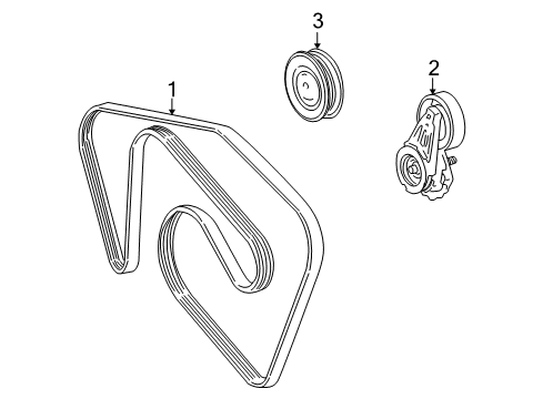 2005 Ford Freestyle Belts & Pulleys Diagram