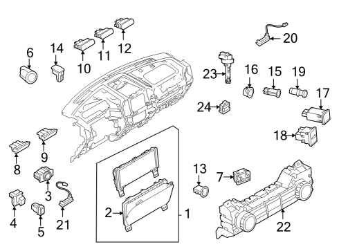 2022 Ford F-150 Lightning Cluster & Switches Diagram 1 - Thumbnail