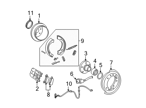 2008 Mercury Mountaineer Rear Brakes Diagram