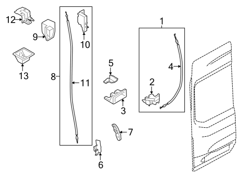 2023 Ford E-Transit Cargo Door Diagram 1 - Thumbnail