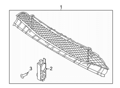 2021 Ford Mustang Mach-E Grille & Components Diagram