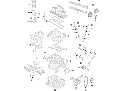 2016 Ford Focus Engine Parts & Mounts, Timing, Lubrication System Diagram 7 - Thumbnail