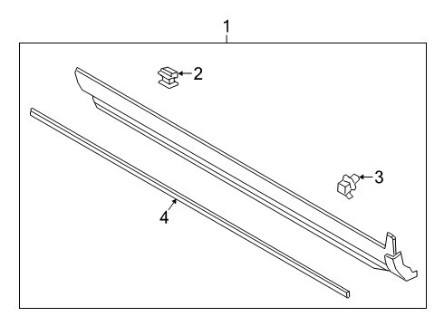 2021 Ford Escape Exterior Trim - Pillars Diagram