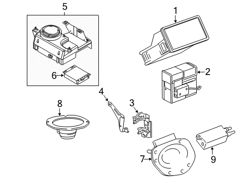 2008 Ford Crown Victoria Kit - Amplifier Diagram for 6W7Z-18B849-AA