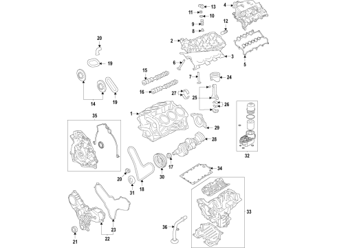 2021 Ford F-150 Pulley - Aux. Drive Diagram for 4U3Z-8625-B