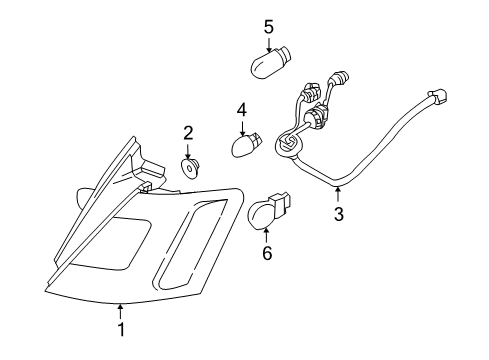 2012 Ford Taurus Lamp Assembly Diagram for AG1Z-13405-E