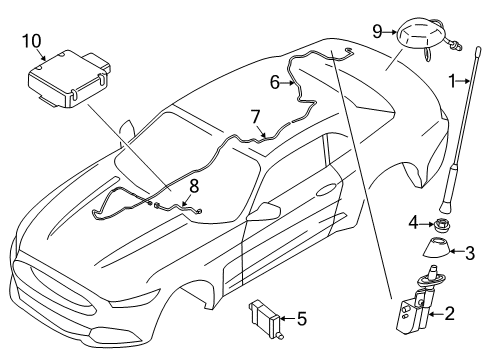 2016 Ford Mustang Speaker Assembly Diagram for FR3Z-18808-B