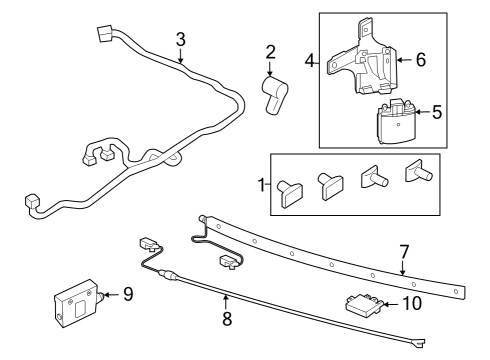 2021 Ford Explorer Electrical Components - Rear Bumper Diagram 3 - Thumbnail