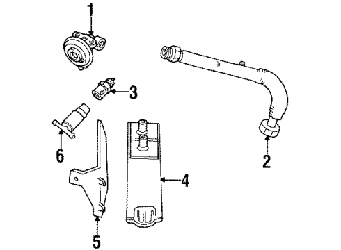 1995 Ford Taurus VALVE - EXHAUST GAS Diagram for F3DZ9D475A