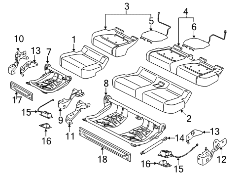 2019 Ford F-150 COVER ASY - REAR SEAT CUSHION Diagram for KL3Z-1663804-CD