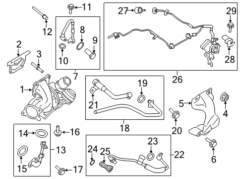 2019 Ford Explorer Turbocharger, Engine Diagram 1 - Thumbnail