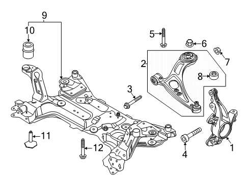 2022 Lincoln Corsair SHOCK ABSORBER ASY Diagram for LX6Z-18124-CK