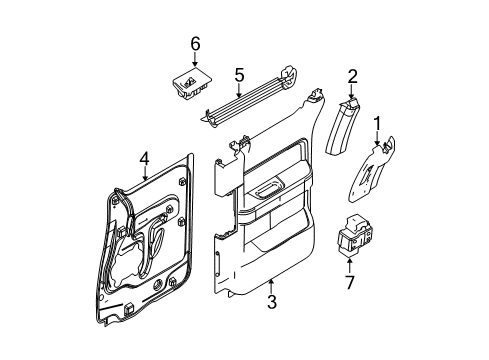 2011 Ford F-150 Panel Assembly - Door Trim Diagram for CL3Z-1827406-BA