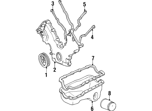 1997 Ford Thunderbird Engine Parts & Mounts, Timing, Lubrication System Diagram 4 - Thumbnail