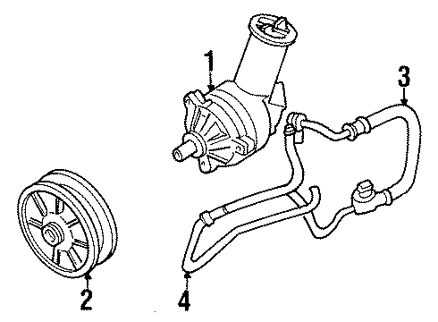 1995 Ford Ranger P/S Pump & Hoses, Steering Gear & Linkage Diagram 2 - Thumbnail