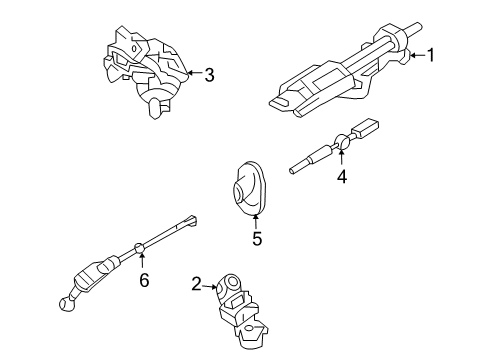 2008 Ford Explorer Sport Trac Steering Column & Wheel, Steering Gear & Linkage Diagram 3 - Thumbnail