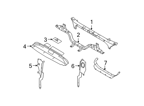 2008 Ford F-250 Super Duty Radiator Support Diagram 2 - Thumbnail