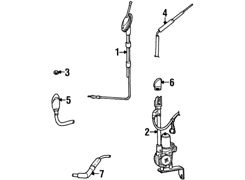 1992 Ford Crown Victoria Antenna & Radio Diagram