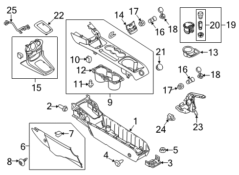 2011 Ford Fiesta Center Console Diagram