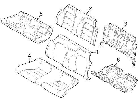 2024 Ford Mustang COVER ASY - REAR SEAT CUSHION Diagram for PR3Z-6363804-CE