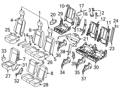 2022 Ford Transit-250 BRACKET - ARMREST Diagram for LK4Z-9964481-A