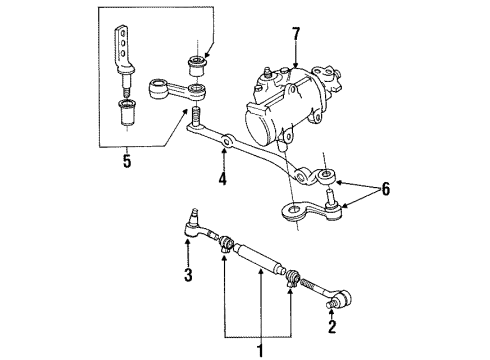 1996 Lincoln Town Car P/S Pump & Hoses, Steering Gear & Linkage Diagram 2 - Thumbnail