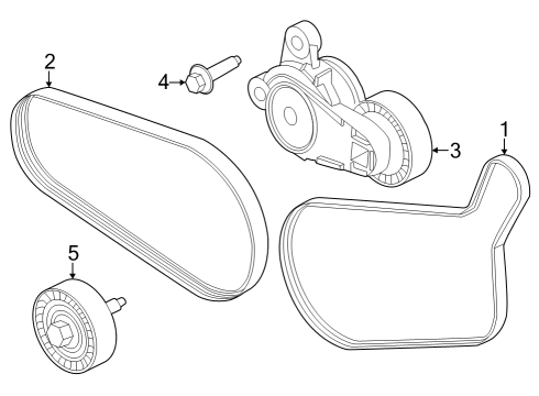 2024 Ford Mustang Belts & Pulleys Diagram