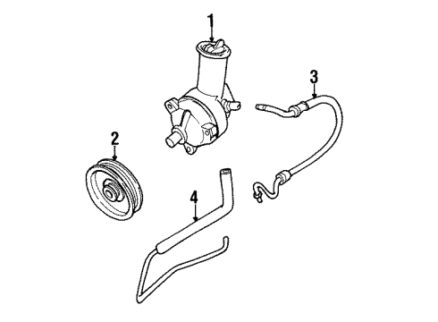 1995 Ford Ranger P/S Pump & Hoses, Steering Gear & Linkage Diagram 4 - Thumbnail