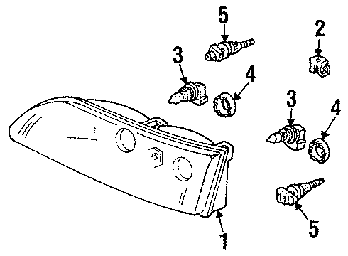 1996 Mercury Grand Marquis Headlamps Diagram