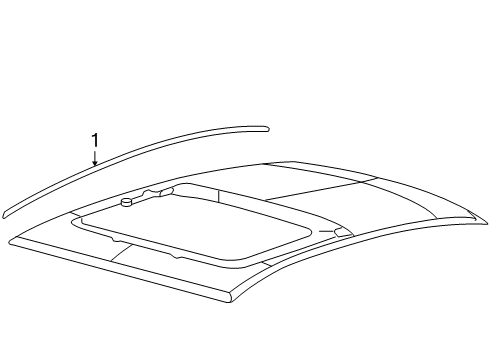 2011 Ford Focus Exterior Trim - Roof Diagram