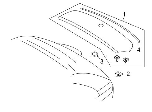 2014 Lincoln MKX Rear Spoiler Diagram