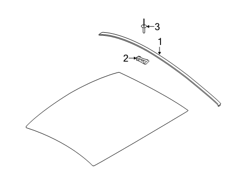 2014 Ford Mustang Exterior Trim - Roof Diagram