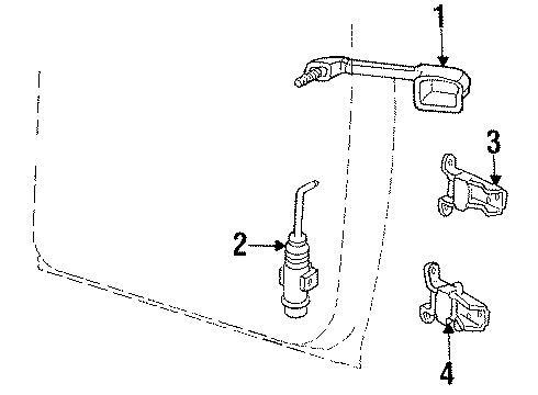 1989 Ford Bronco Lock & Hardware Diagram