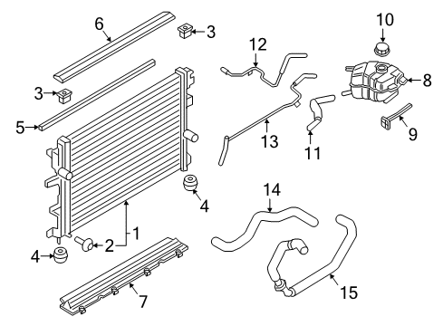 2018 Lincoln Continental Radiator Assembly Diagram for GR2Z-8005-D