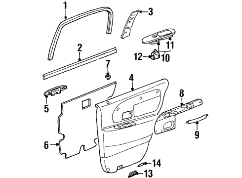 2002 Lincoln Town Car Rear Door Diagram 5 - Thumbnail