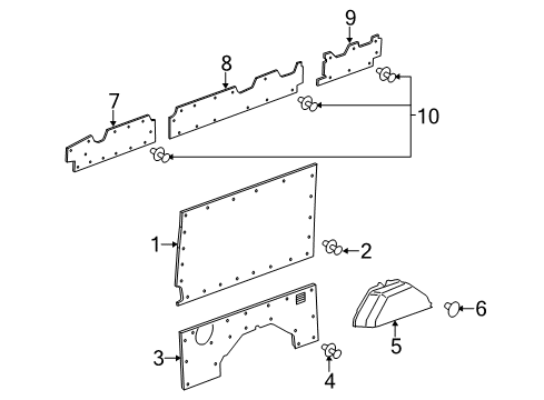 2016 Ford Transit-350 Interior Trim - Side Panel Diagram 10 - Thumbnail