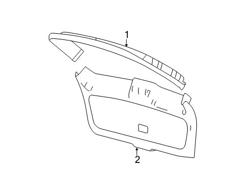 2014 Lincoln MKX Interior Trim - Lift Gate Diagram