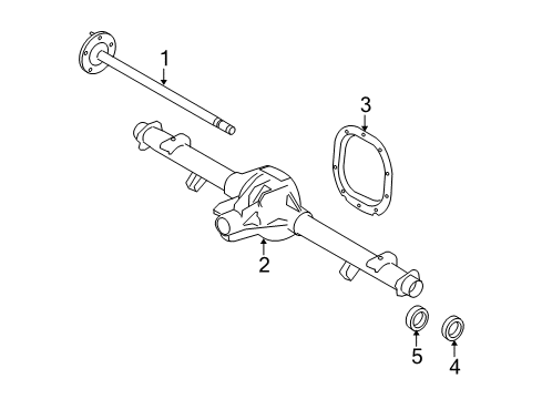 2012 Ford E-350 Super Duty Axle Housing - Rear Diagram