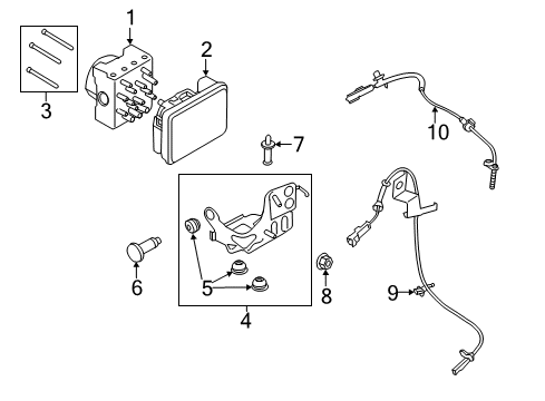 2019 Ford SSV Plug-In Hybrid ABS Components Diagram